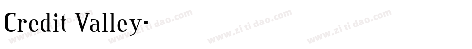 Credit Valley字体转换